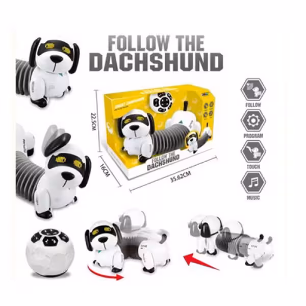 ربات سگ کنترلی smart companion فنری شارژی موزیکال لمسی K22