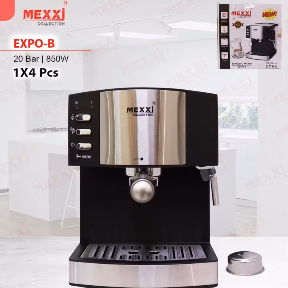 اسپرسو ساز مارک مکسی  اصل اکبند وارداتی سفارش امارات برند ژاپن فشار بخار 20 بار ظرفیت مخزن یک و شش دهم لیتر قطع خودکار 