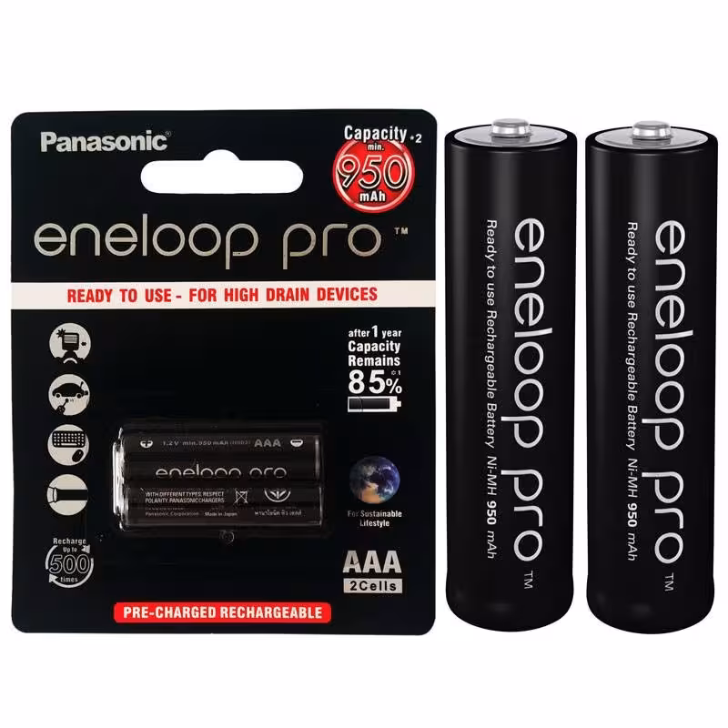 باتری نیم قلمی شارژی پاناسونیک مدل eneloop pro 950mAh