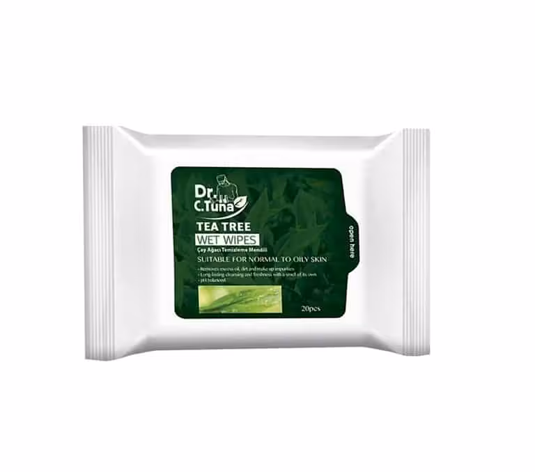 دستمال مرطوب تی تری دکتر سی تونا Dr.C.Tuna بسته 20 عددی