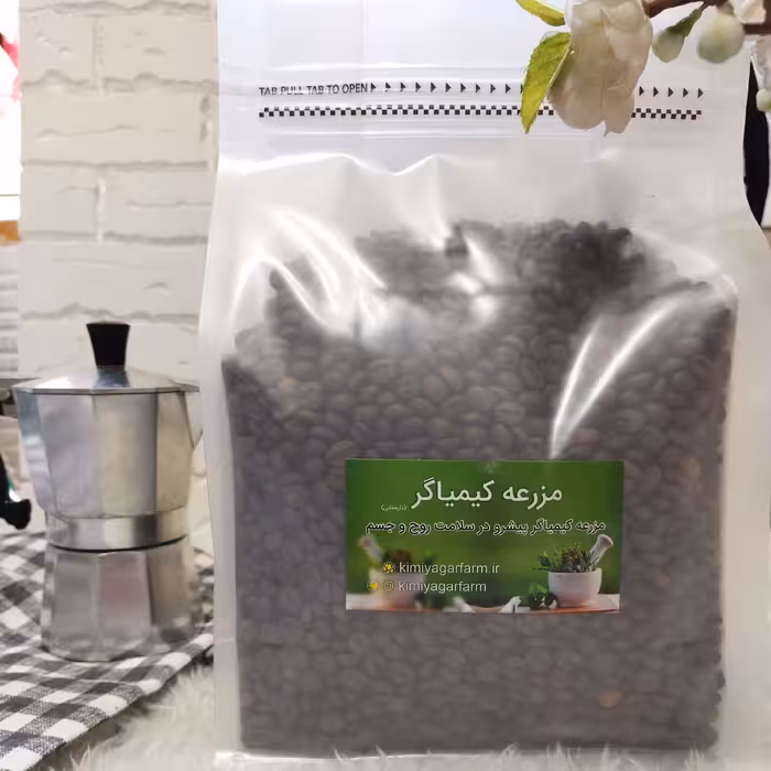 دانه ی قهوه سوپرکرم  اوگاندا 100 درصد روبستا 1000 گرمی