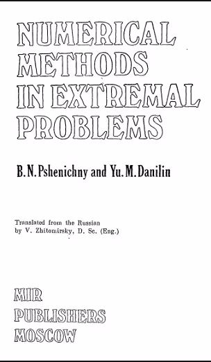 خرید و دانلود نسخه کامل کتاب Numerical Methods in Extremal Problems - Pdf