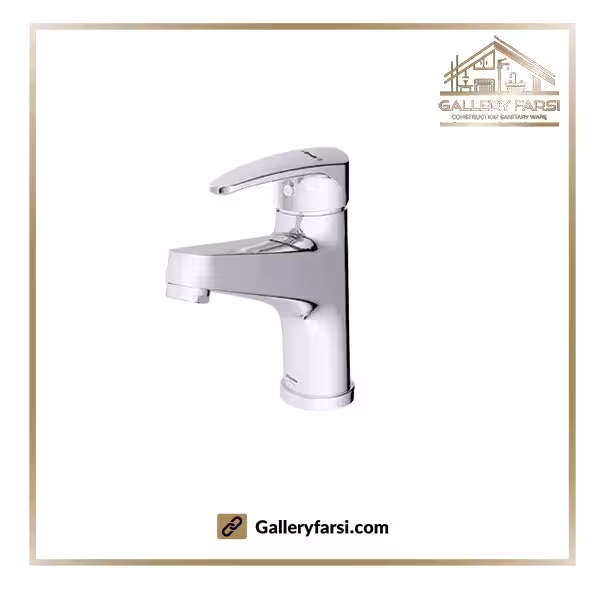 شیر روشویی شودر پایه کوتاه مدل مانا کروم