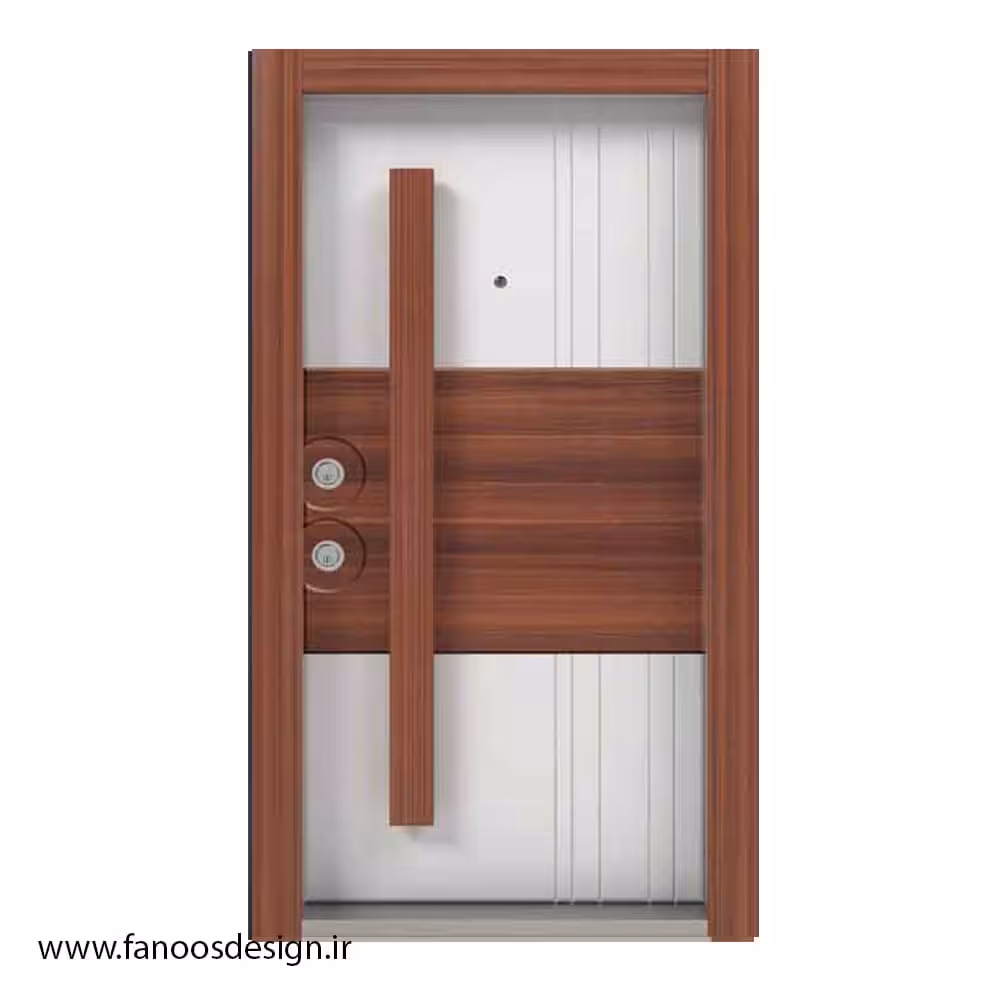 درب ضد سرقت سفید لوکس ایرانی در ضد سرقت روکش لامینت کد 1358