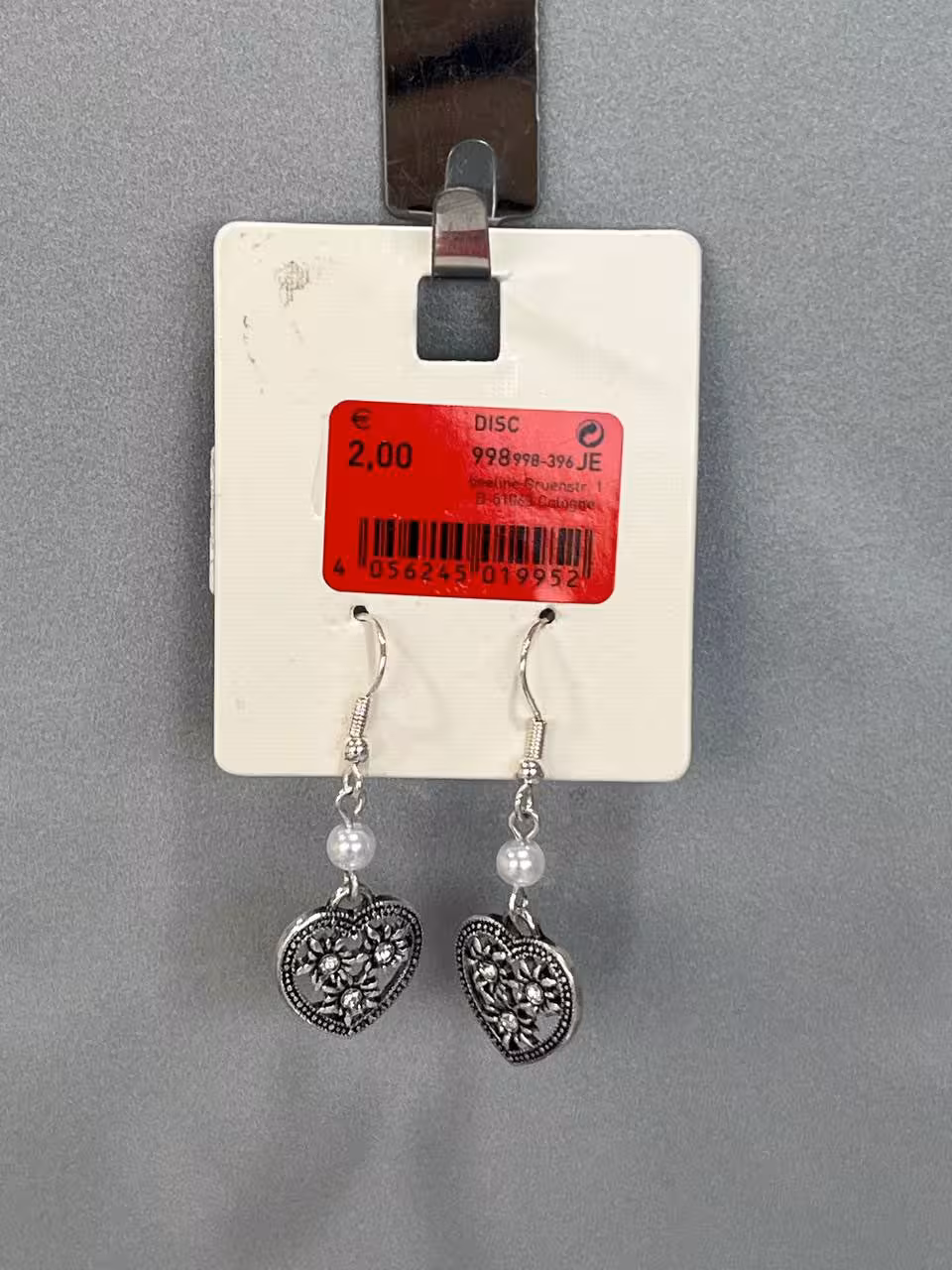 گوشواره آویز قلبی مدل Vintage Heart از برند beeline