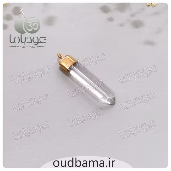 آویز سنگ کوارتز شفاف پادشاه سنگ ها با خاصیت پاکسازی و شارژ انرژی