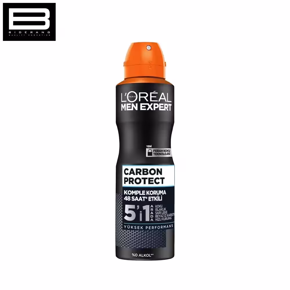 اسپری بدن ضد تعریق مردانه لورآل مدل carbon protect حجم 250ml
