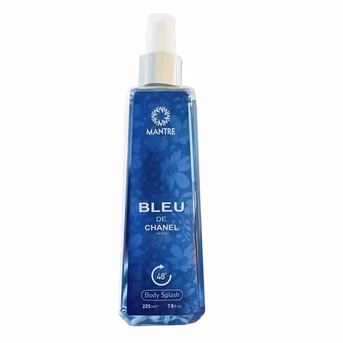 بادی اسپلش مردانه مانتره مدل BLUE DE CHANEL | رایحه خنک و تلخ | حجم 225 میل