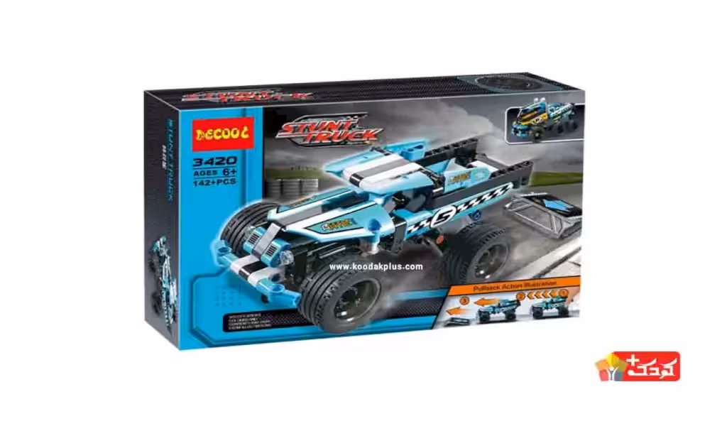 لگو ماشین مسابقه ای پرشی و عقب کش مدل DECOOL-3420