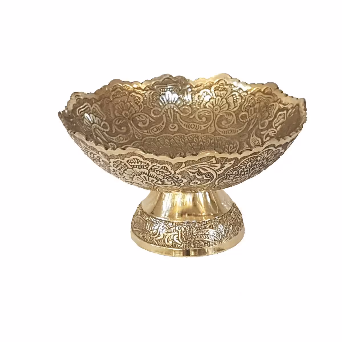 شکلات خوری برنجی طرح طاووس بزرگ
