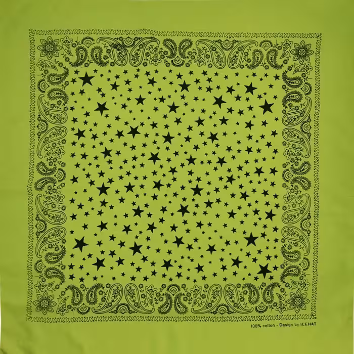 باندانا ستاره ای سبز برای دست، سر، صورت، گردن و...