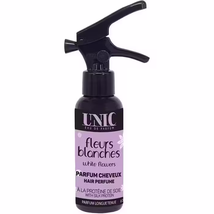 ادکلن موی یونیک UNIC فرانسوی White flowers بنفش حجم 50 میل اصل | بوی گلی خنک و شیرین ملایم