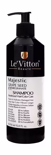 شامپو لویتون مدل CC SHAMPOO حاوی روغن دانه انار و انگور 470 ml