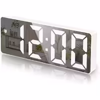 جدیدترین ساعت زنگ دار دیجیتال، ساعت LED برای اتاق خواب، ساعت رومیزی الکترونیکی با نمایشگر دما، روشنایی قابل تنظیم، کنترل صدا، نمایشگر 12/24 ساعت…