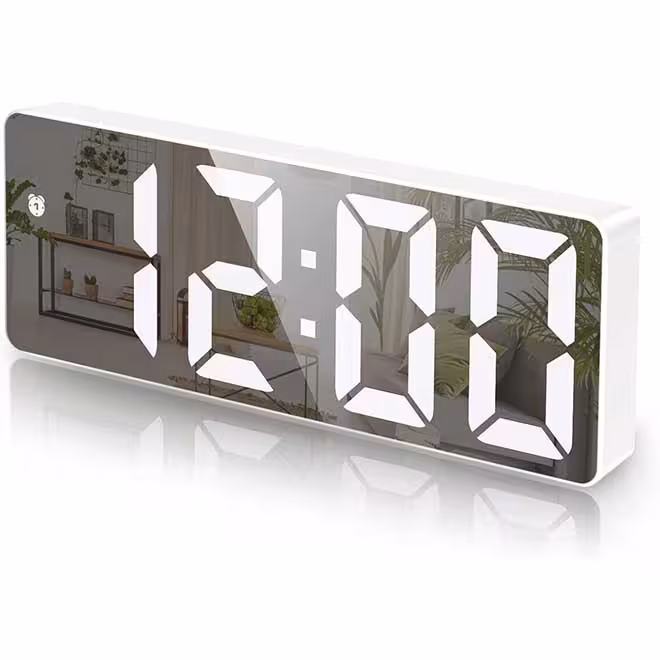 جدیدترین ساعت زنگ دار دیجیتال، ساعت LED برای اتاق خواب، ساعت رومیزی الکترونیکی با نمایشگر دما، روشنایی قابل تنظیم، کنترل صدا، نمایشگر 12/24 ساعت…