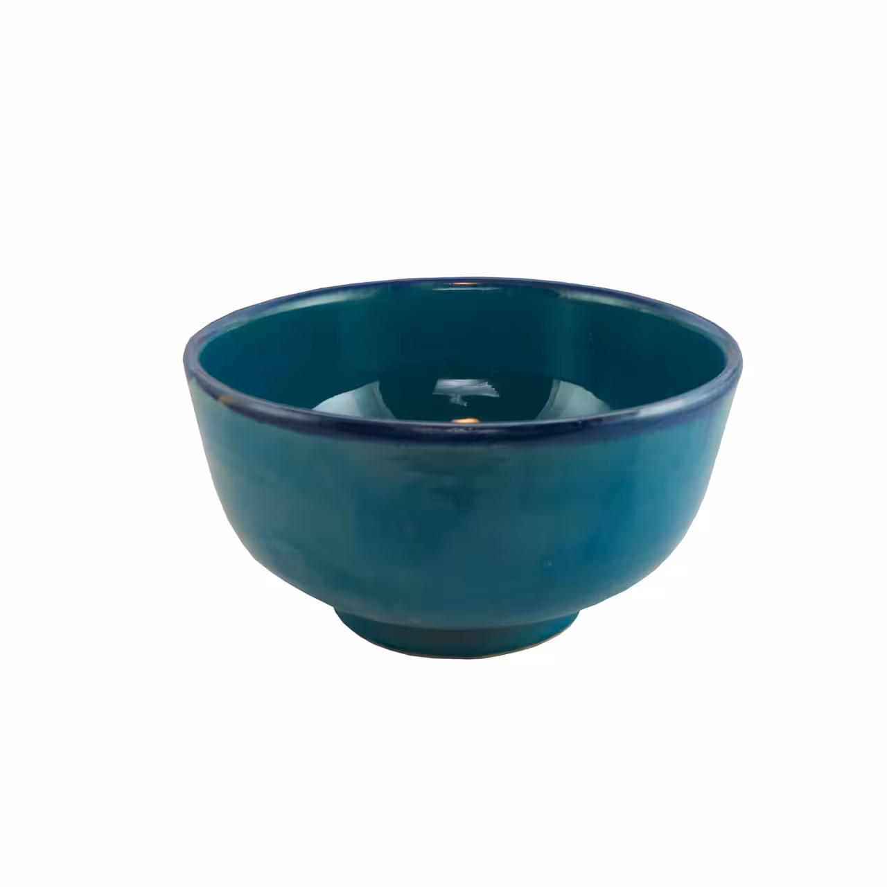 کاسه ترشی خوری سفالی طرح فیروزه ای کد 44