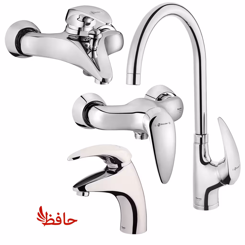 ست شیرالات شودر مدل سنیور کروم