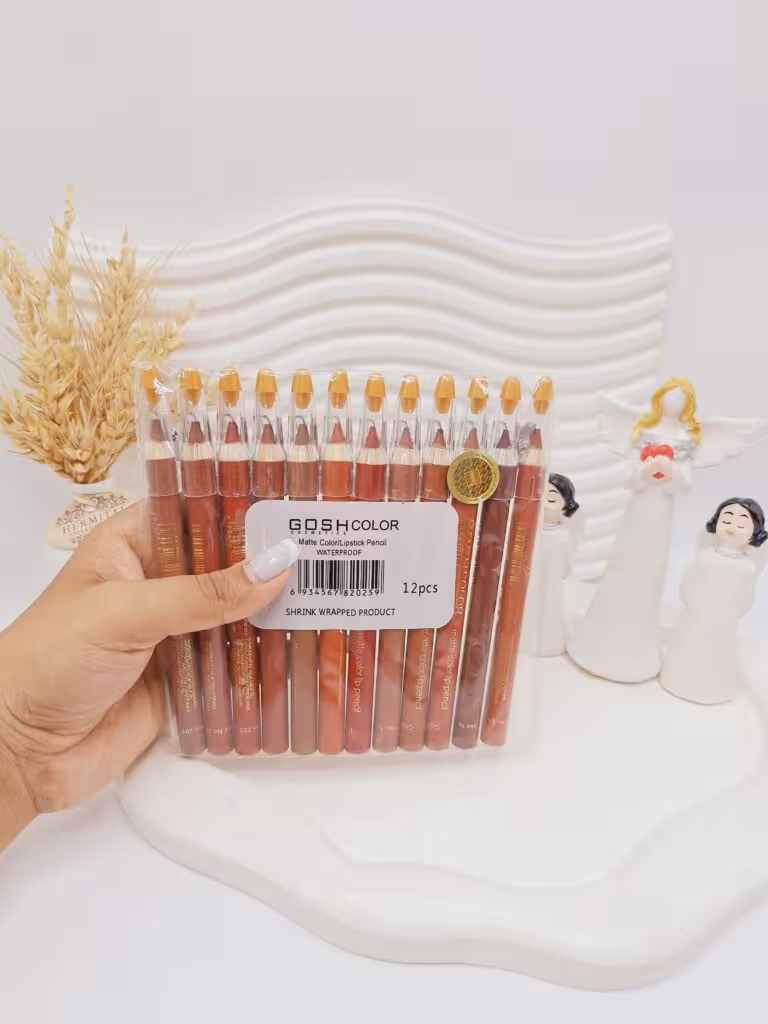 پک 12 تایی رژ مدادی تراش دار گاش کد 0259