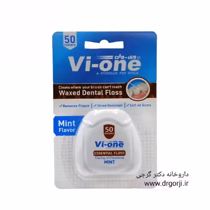 نخ دندان با پوشش موم و طعم نعنا وی وان ( 50 متری )