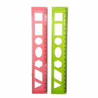 خط کش 20 سانت ژله ای شابلون دار