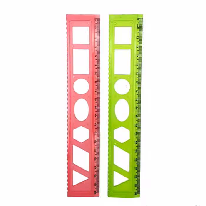 خط کش 20 سانت ژله ای شابلون دار