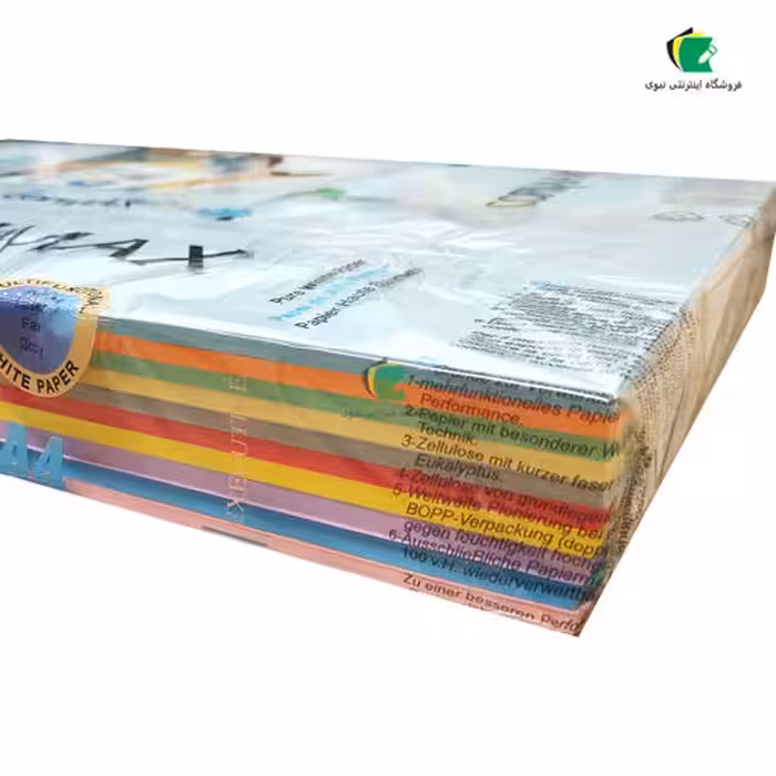 کاغذ A4 رنگی چاپی پرینتر کپی مکس 80 گرم بسته 500 عددی