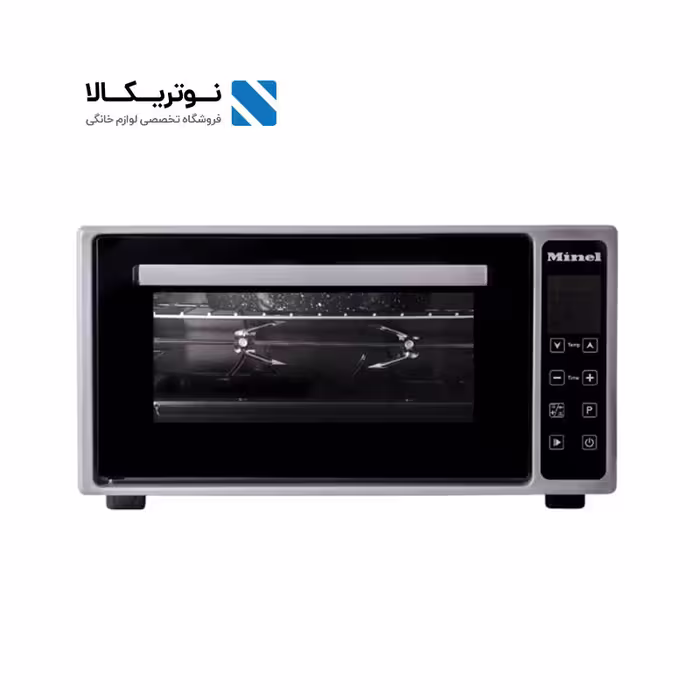 فر برقی مینل دیجیتال مدل MT50 ظرفیت 50 لیتری رنگ مشکی پنل سیلور