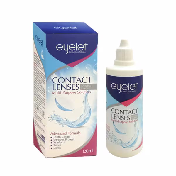 مایع لنز محلول شستشوی لنز آی لت مدل contact lenses حجم 120 میلی لیتر