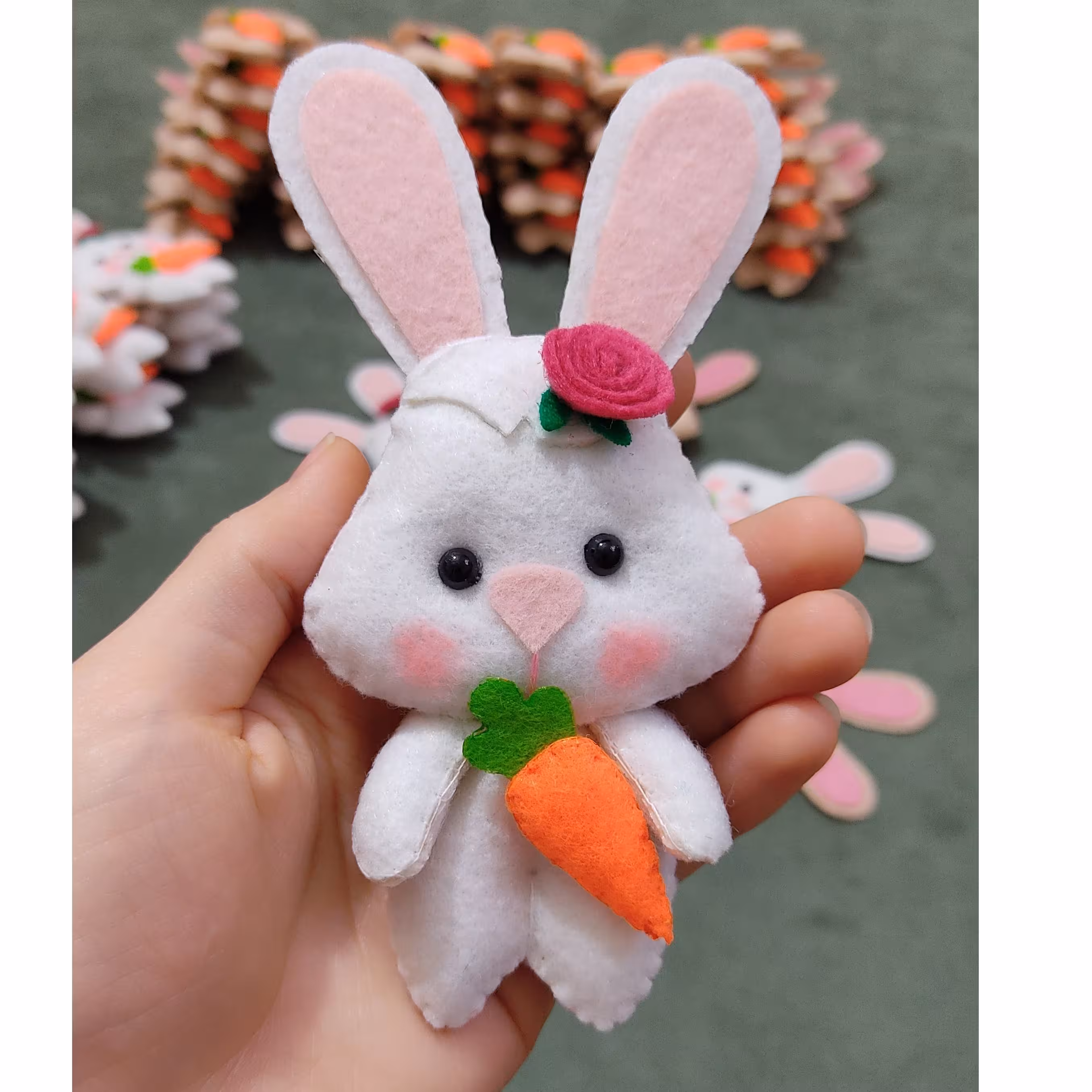 عروسک خرگوش نمدی تکی ،نماد سال1402، هفت سین 