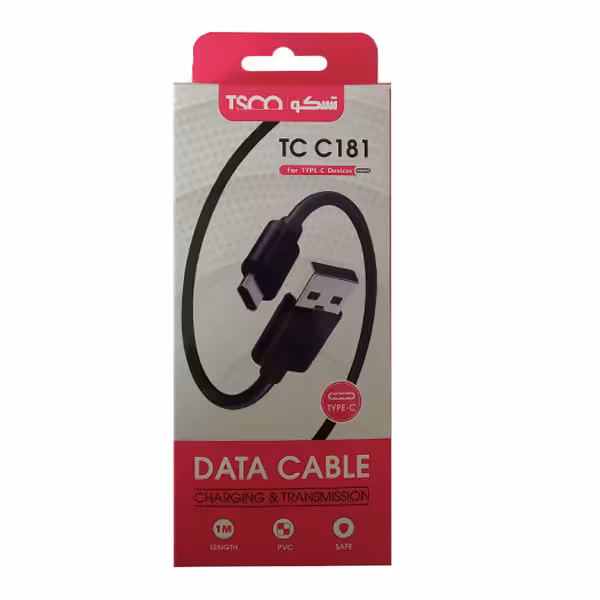 کابل USB به USB-C تسکو مدل TC C181 طول 1 متر