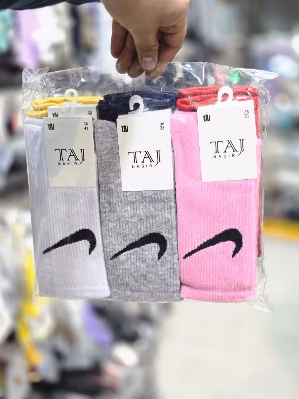 جوراب ساقدار اسپرت اعلا طرح نایک جین رنگی کد 1061