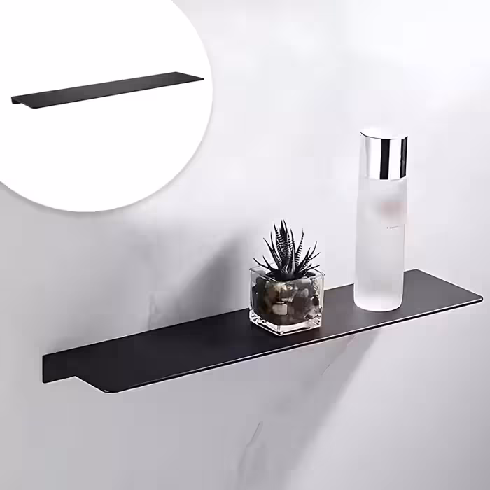 شلف حمام یک طبقه پیچی رنگ مشکی مات فانتونی S056