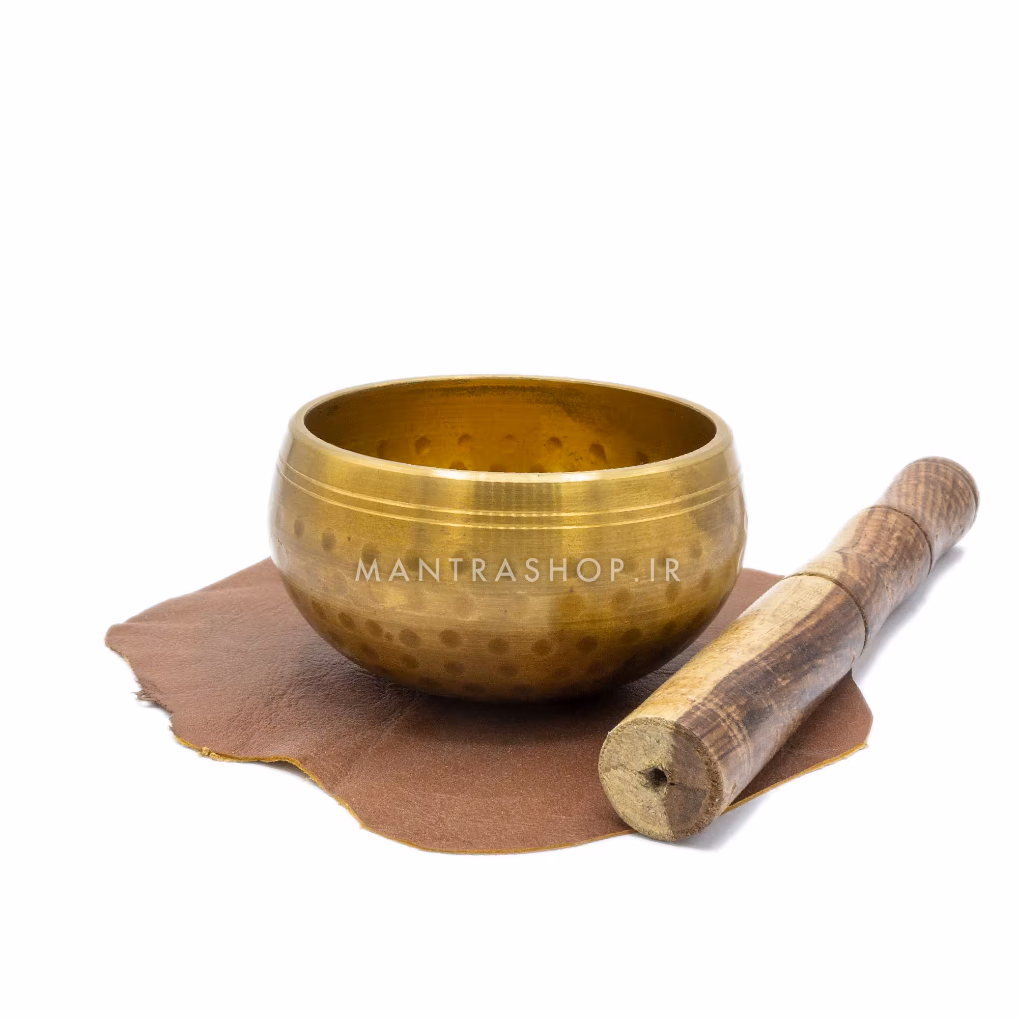 کاسه تبتی طلایی چکش کاری شده – قطر دهانه 9 سانتی متر