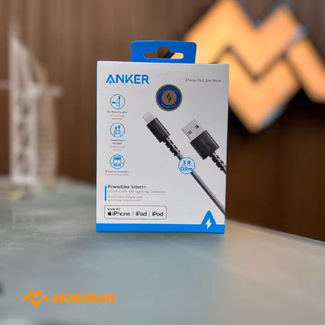 کابل تبدیل USB به لایتنینگ انکر مدل A8012 طول 90 سانتی متر | موبوران
