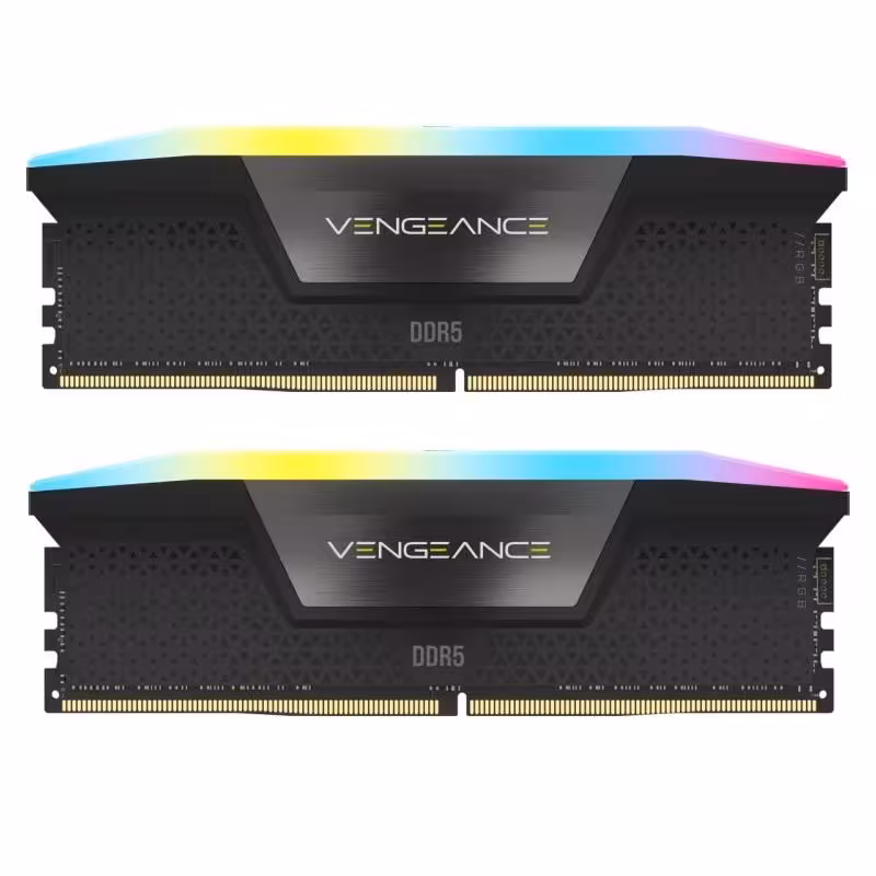 رم دسکتاپ DDR5 دو کاناله 5200 مگاهرتز کورسیر مدل VENGEANCE AMD EXPO RGB ظرفیت 64 گیگابایت CL40