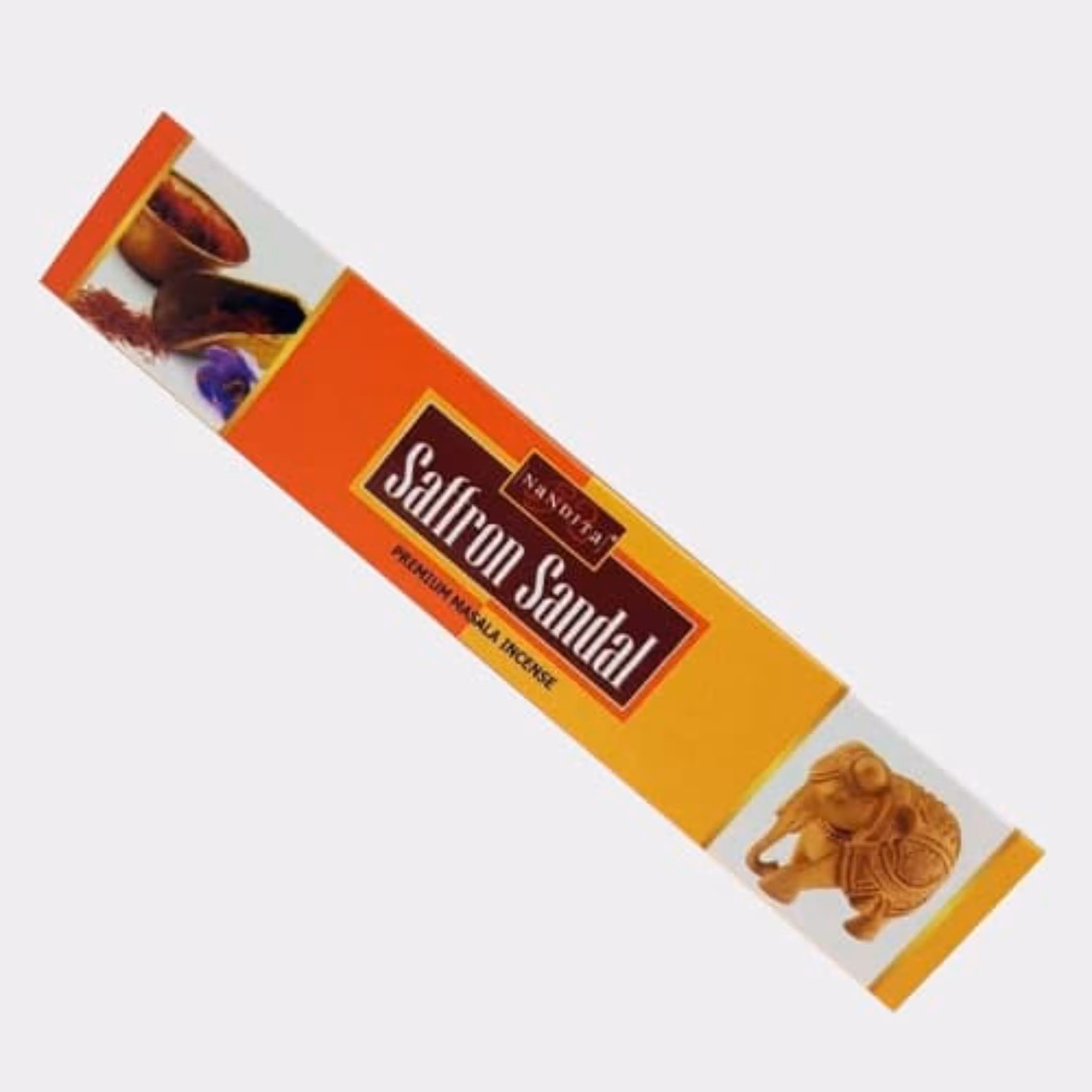 عود دست ساز صندل قرمز و زعفران Saffron Sandal ناندیتا 50 گرم