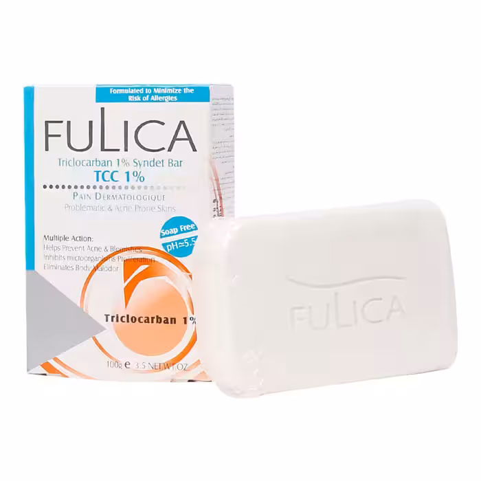 پن آنتی باکتریال مناسب پوست‎ های حساس و مستعد به آکنه 100 گرم فولیکا Fulica