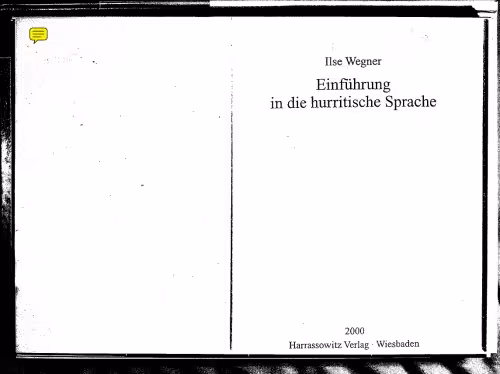 خرید و دانلود نسخه کامل کتاب Einführung in die Hurritische Sprache