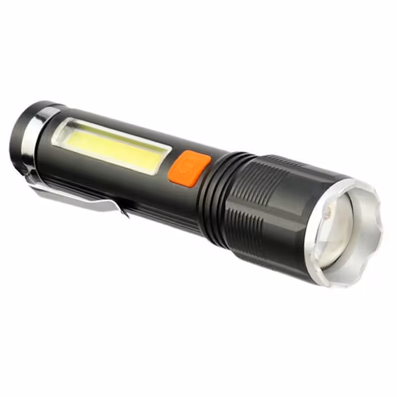 چراغ قوه دستی زوم دار شارژی P50 بغل COB مدل RL-P12-P50