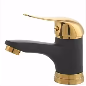 شیر روشویی مدل اردکی مشکی طلا