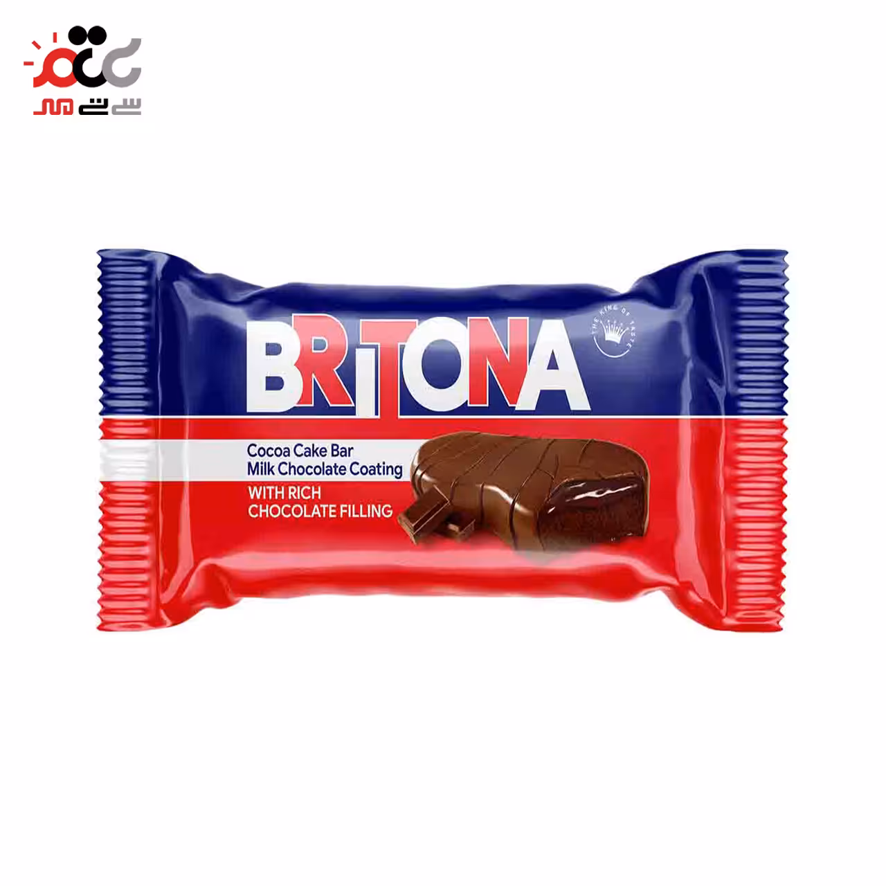 کیک کاکائویی با مغزی کاکائویی و روکش شکلات شیری بریتونا 34 گرمی