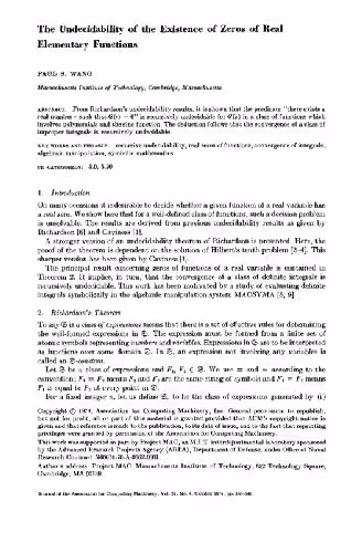 خرید و دانلود نسخه کامل کتاب Undecidability of zeros of elementary functions