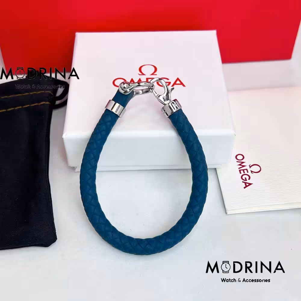 دستبند امگا رابر آبی نفتی مستر OMEGA