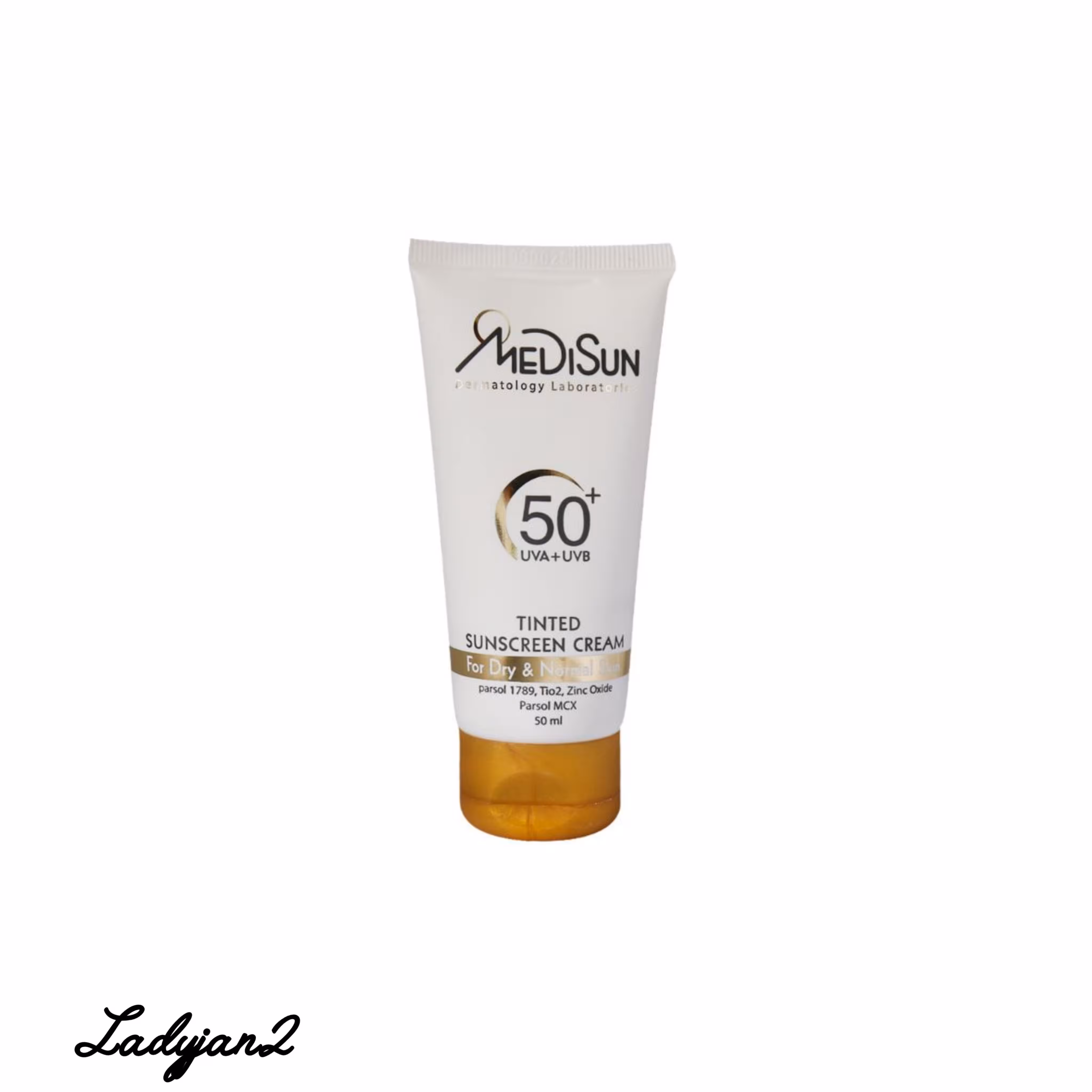 کرم ضد آفتاب رنگی SPF50 مدیسان مناسب پوست معمولی و خشک 50 میلی لیتر