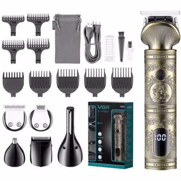 ماشین اصلاح وی جی آر مدل V-106 با تکنولوژی برش مستقیم و استیل ضد زنگ