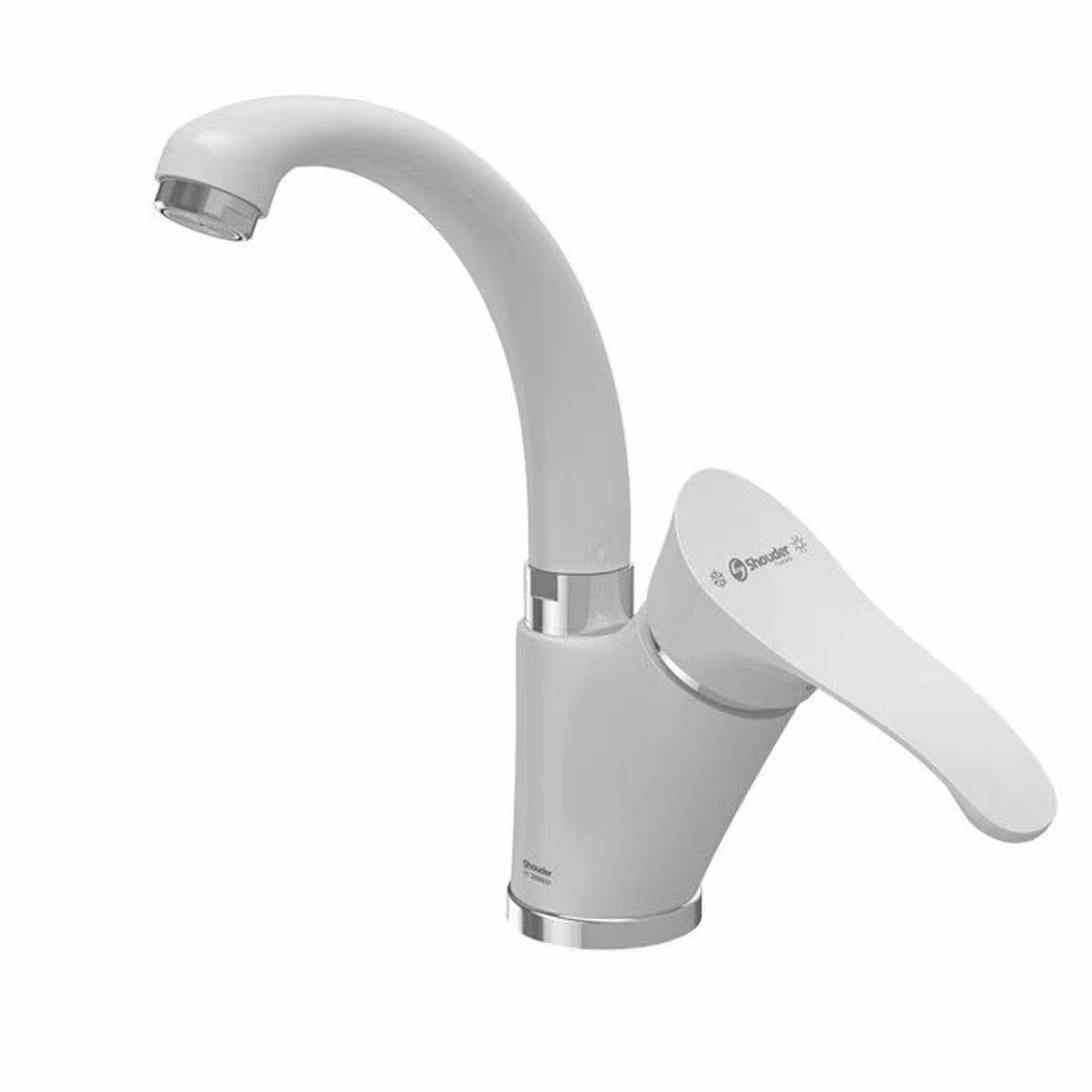 شیر روشویی زدرا شودر ثابت مدل لرد سفید کروم