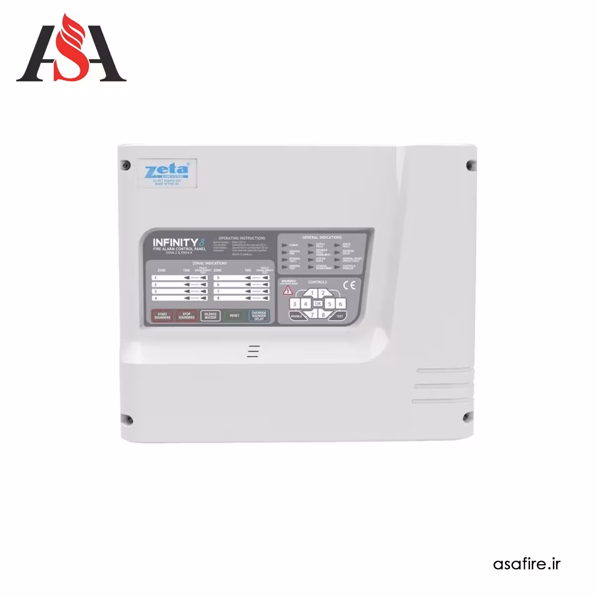 کنترل پنل اعلام حریق متعارف 6 زون ZETA مدل Infinity 8