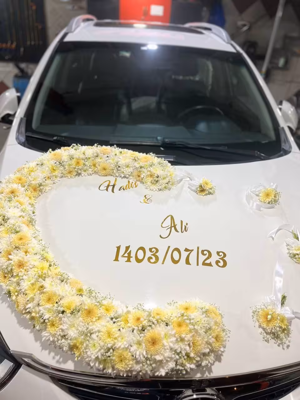 ماشین عروس مدل قلبی