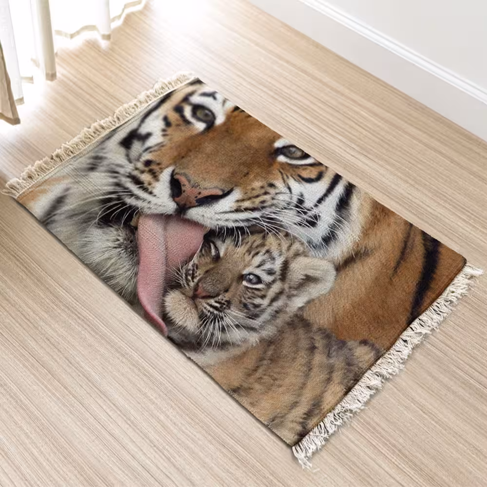 فرش چاپی طرح ببر کد 9