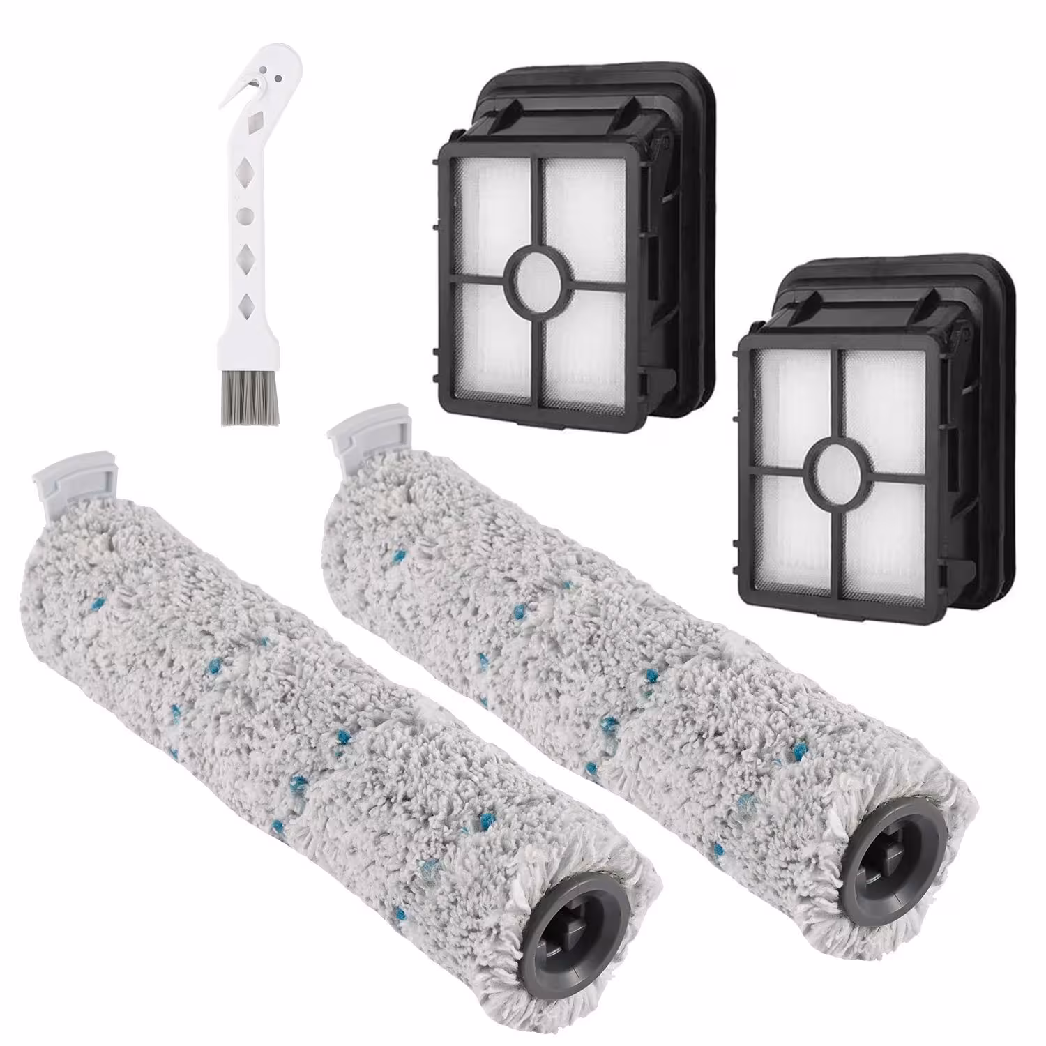براش رول و فیلتر مناسب بیسل مدل Bissell Multi Surface 2787 Brush Roll and Vacuum Filter 1866 for Bissell CrossWave Cordless Max 2554 2590 2593 2596 Series Vacuum (ارسال 10 الی 15 روز کاری)
